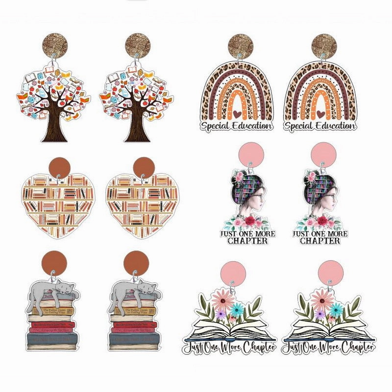Wholesale Teacher's Day Acrylic Ear Studs