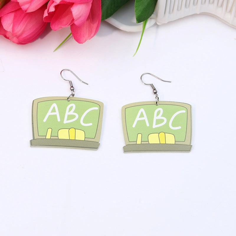 Wholesale Teacher's Day Acrylic Earrings