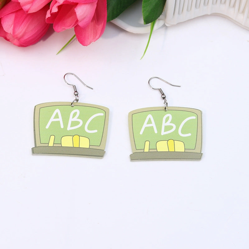 Wholesale Teacher's Day Acrylic Earrings