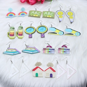 Wholesale Teacher's Day Acrylic Earrings