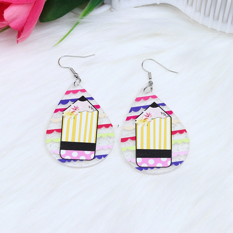 Wholesale Teacher's Day Acrylic Earrings