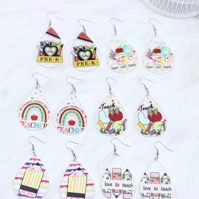 Wholesale Teacher's Day Acrylic Earrings