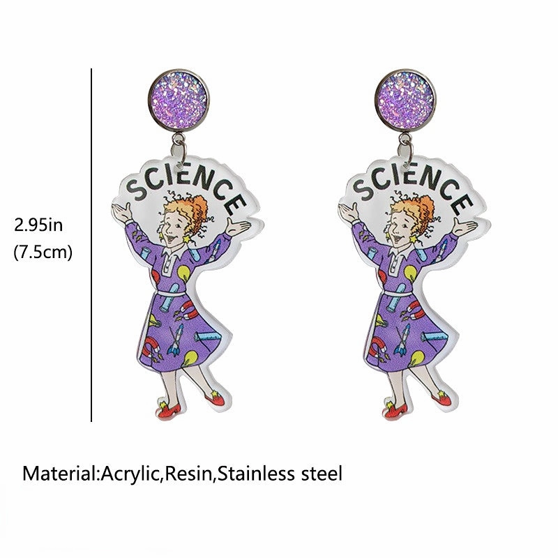 Wholesale Teacher's Day Acrylic Earrings