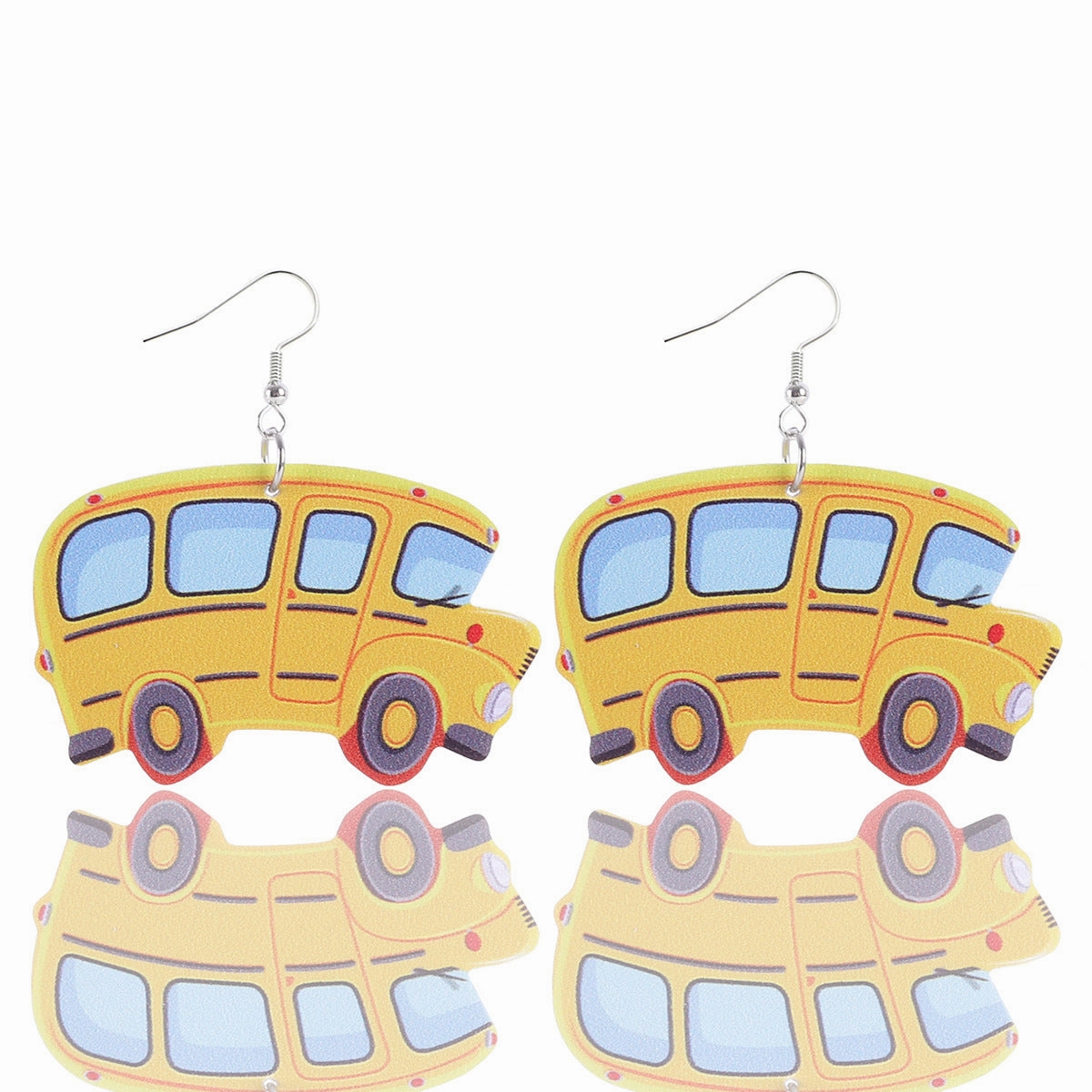 Wholesale Teacher's Day Apple Pencil Water Drop Leather Earrings