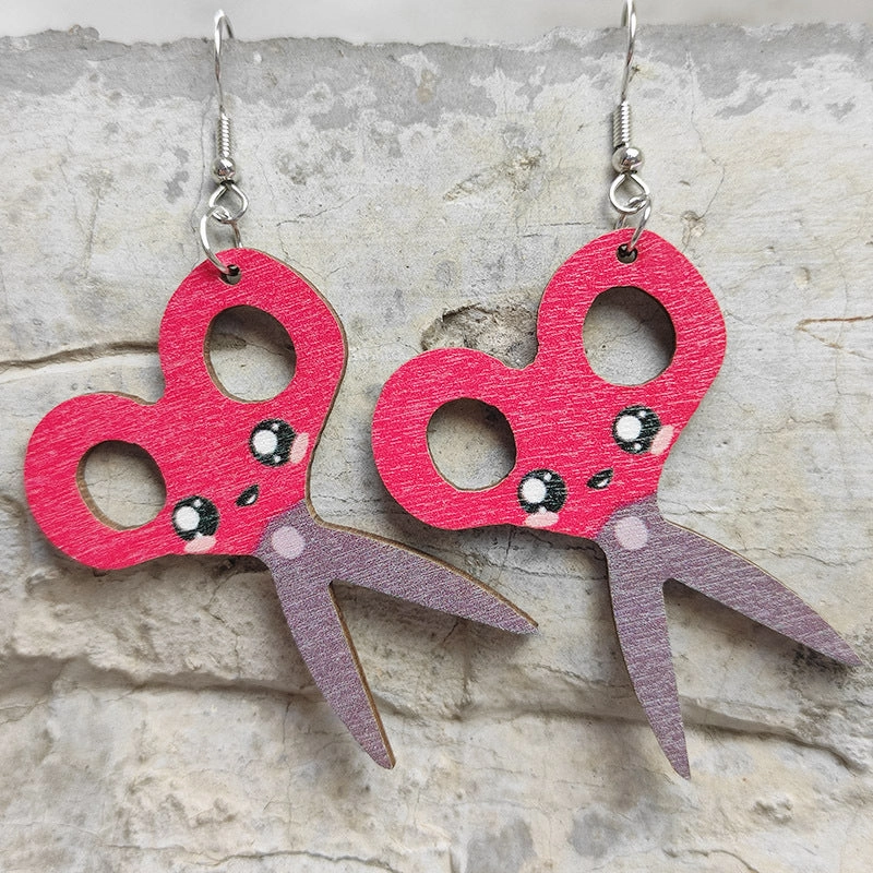 Wholesale Teacher's Day School Supplies Wooden Earrings
