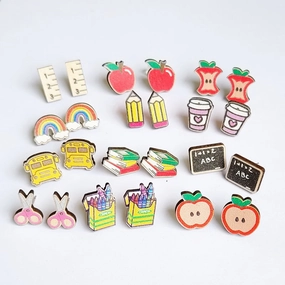 Wholesale Teacher's Day Wooden Earrings