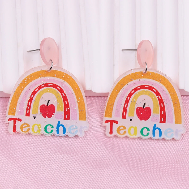 Wholesale Teachers Day Acrylic Earrings