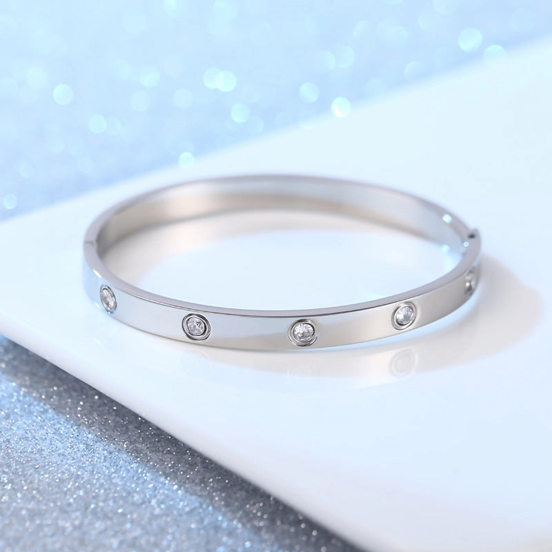 Wholesale Ten Diamond Fashion Titanium Steel Bracelet