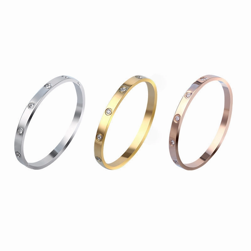 Wholesale Ten Diamond Fashion Titanium Steel Bracelet