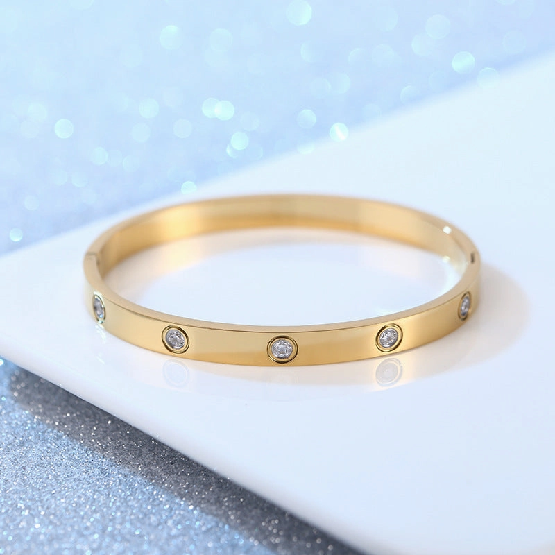 Wholesale Ten Diamond Fashion Titanium Steel Bracelet