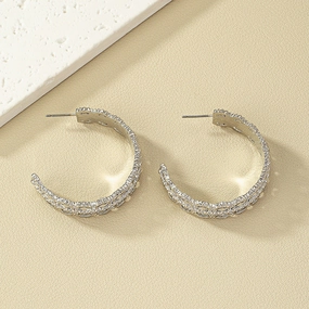 Wholesale Textured Diamond Alloy Earrings
