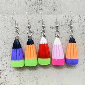 Wholesale Thanksgiving Colorful Three-dimensional Corn Candy Earrings Ornament