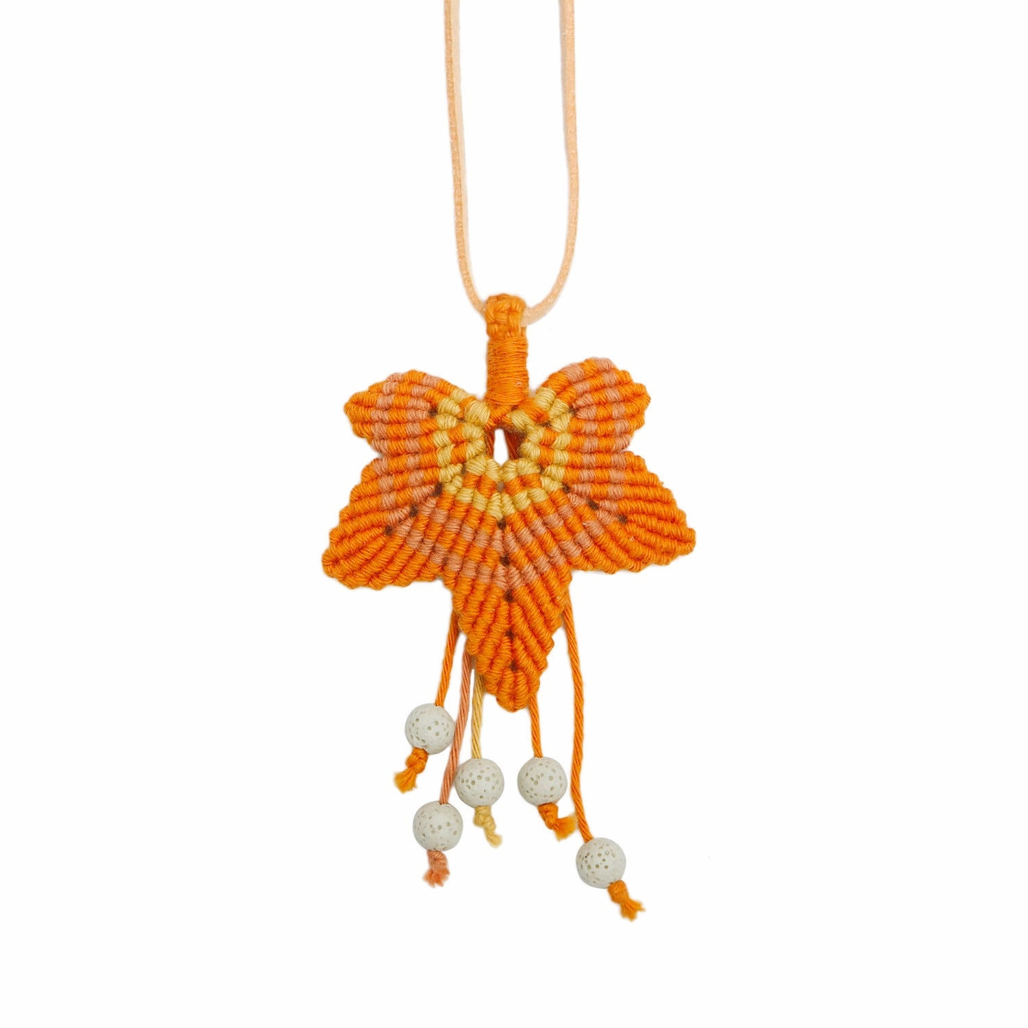 Wholesale Thanksgiving Maple Leaf Handmade Rope Woven Necklaces
