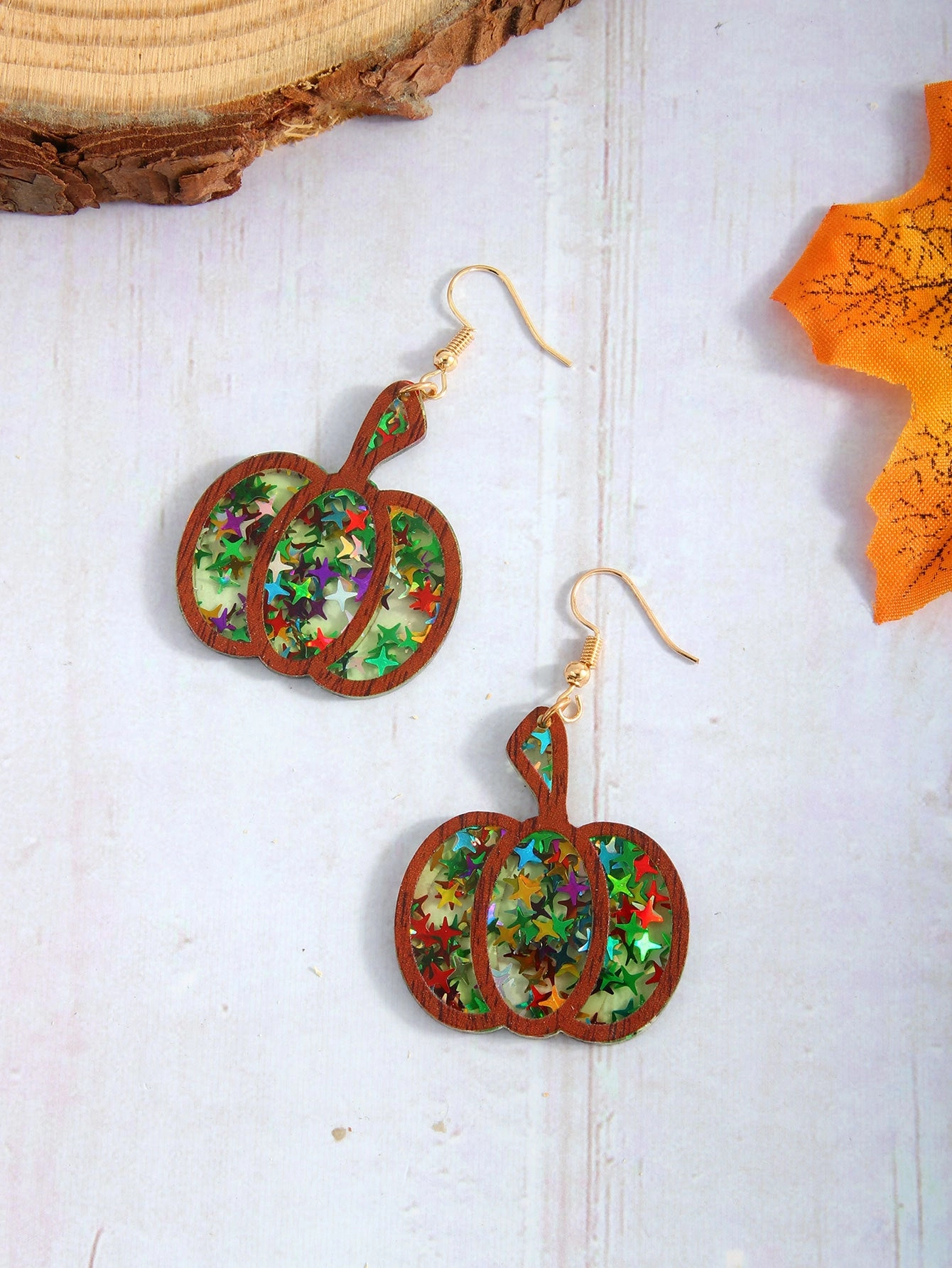 Wholesale Thanksgiving Retro Pumpkin Easter Opening Screen Turkey Maple Leaf Acrylic Earrings