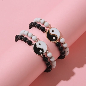 Wholesale The Eight Diagrams Alloy Beaded Bracelets