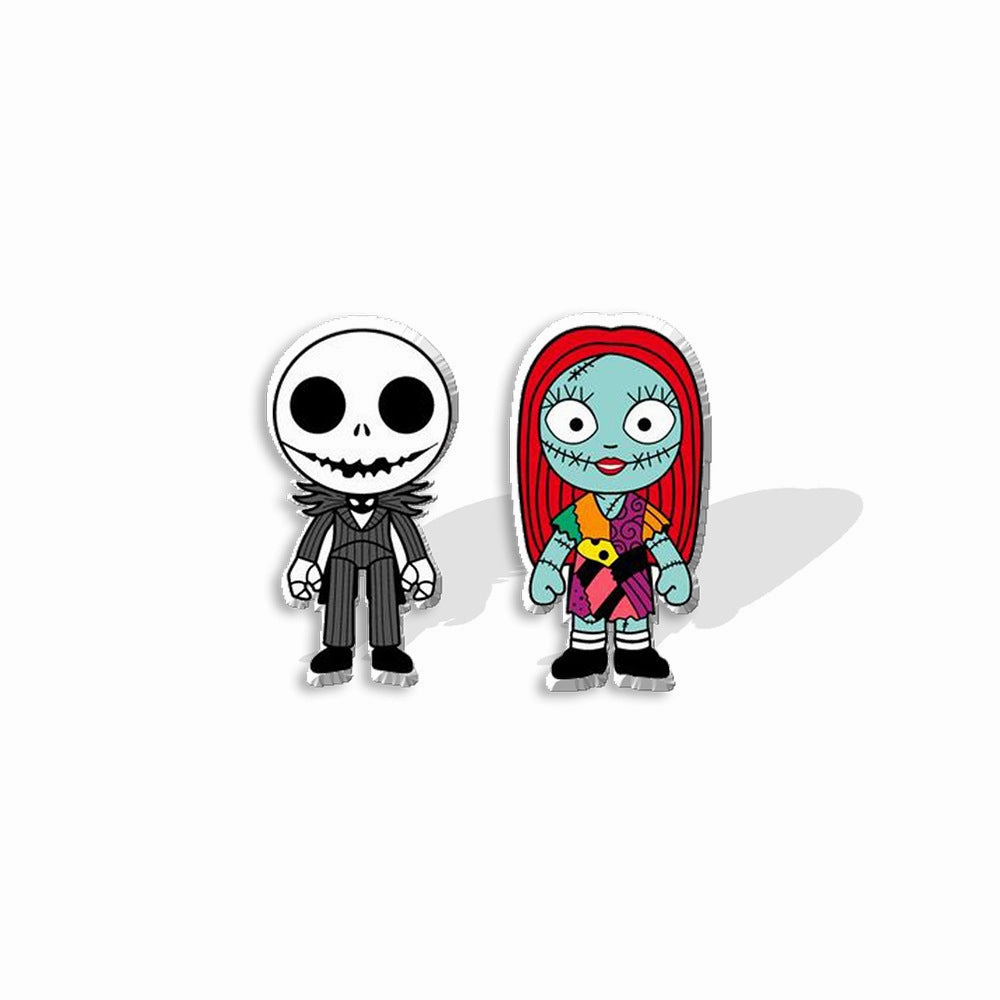 Wholesale The Nightmare Before Christmas Heat Shrink Skull Resin Earrings
