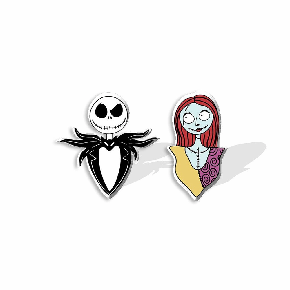 Wholesale The Nightmare Before Christmas Heat Shrink Skull Resin Earrings