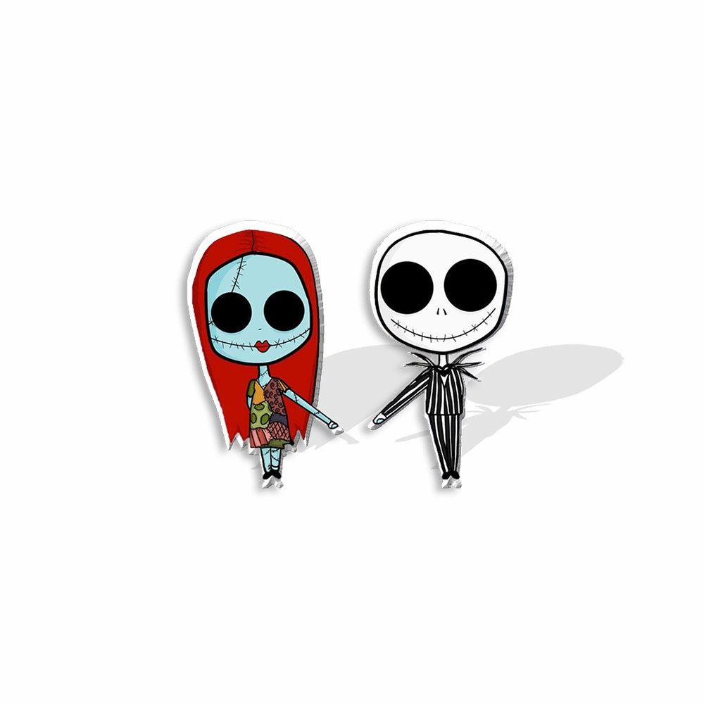 Wholesale The Nightmare Before Christmas Heat Shrink Skull Resin Earrings