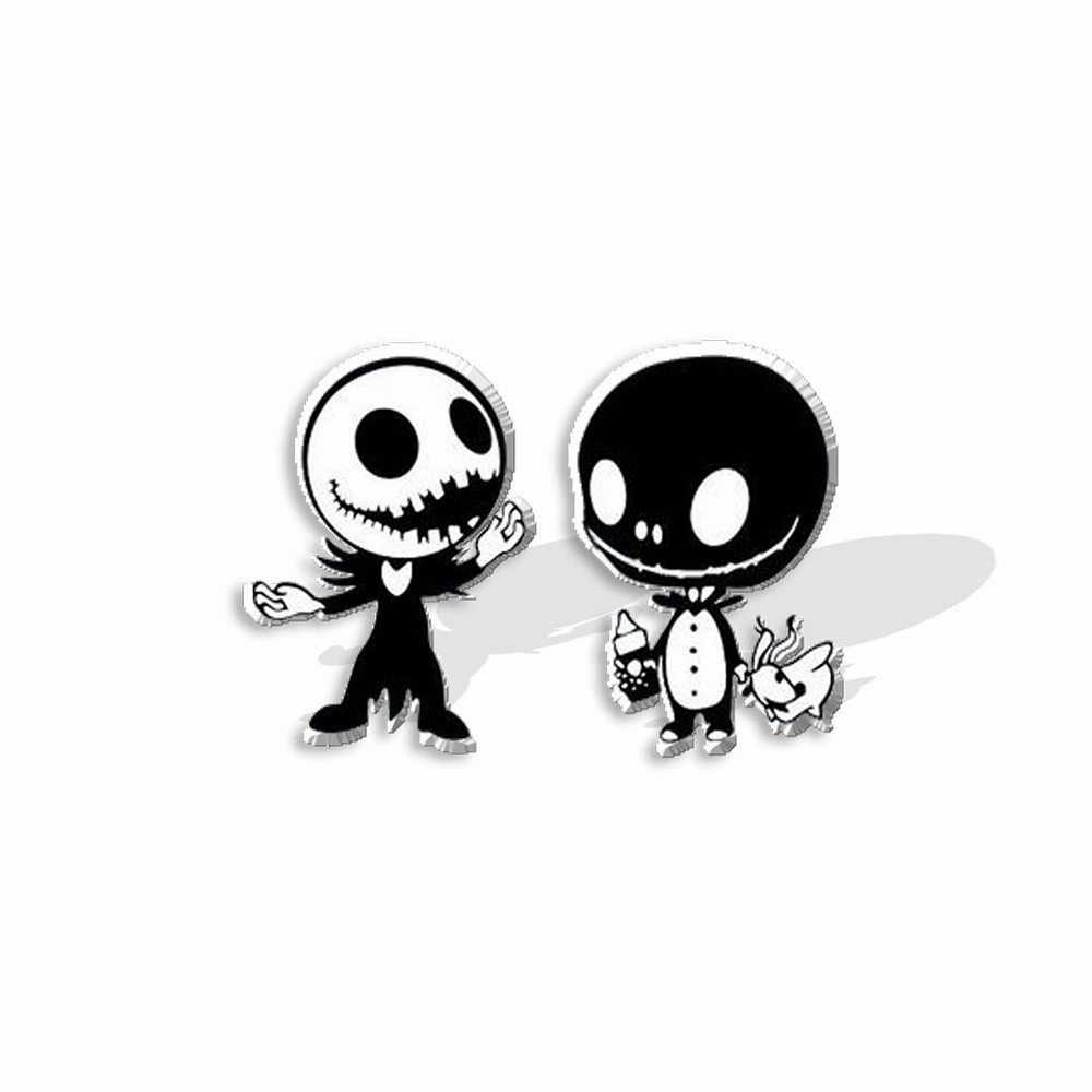 Wholesale The Nightmare Before Christmas Heat Shrink Skull Resin Earrings