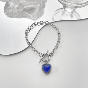 Wholesale Thermochromic Heart Copper Bracelet