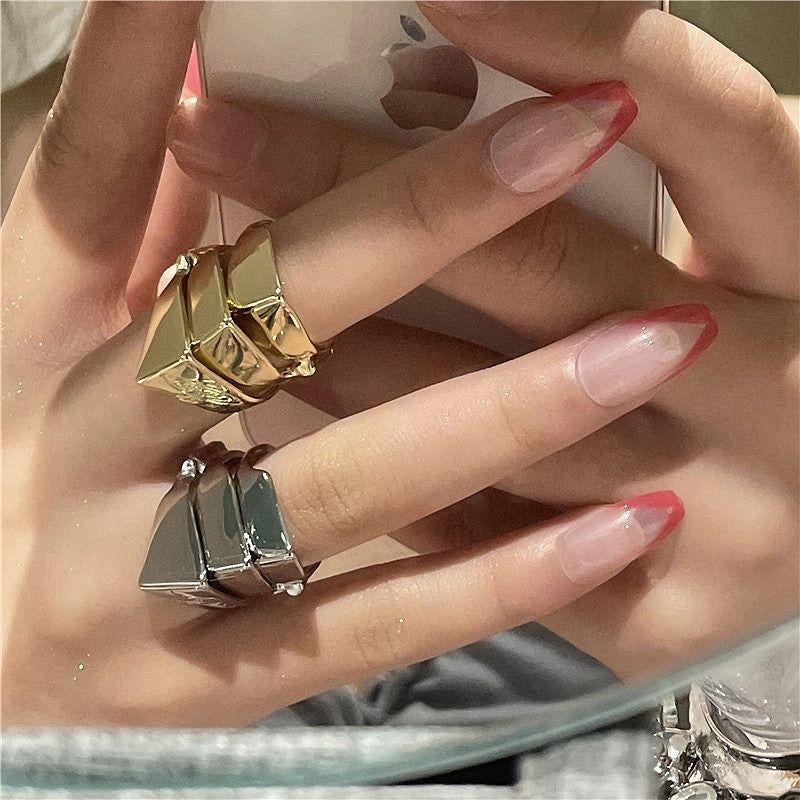 Wholesale Three Section Armor Alloy Ring