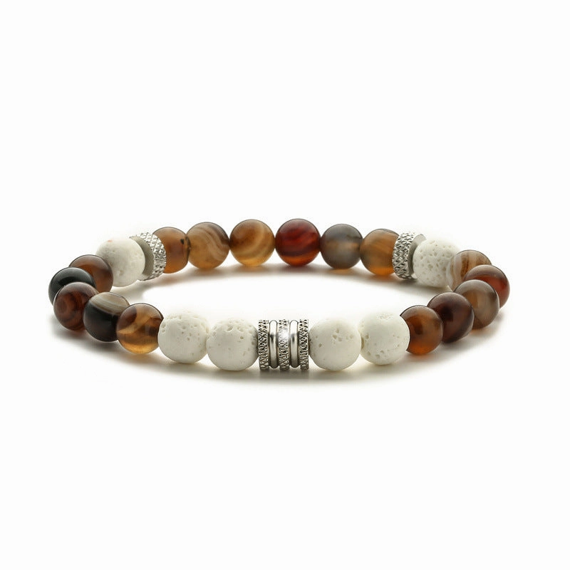 Wholesale Tiger Eye Lava Stone Agate Bracelet