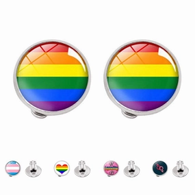Wholesale Time Stone Unpierced Alloy Earrings
