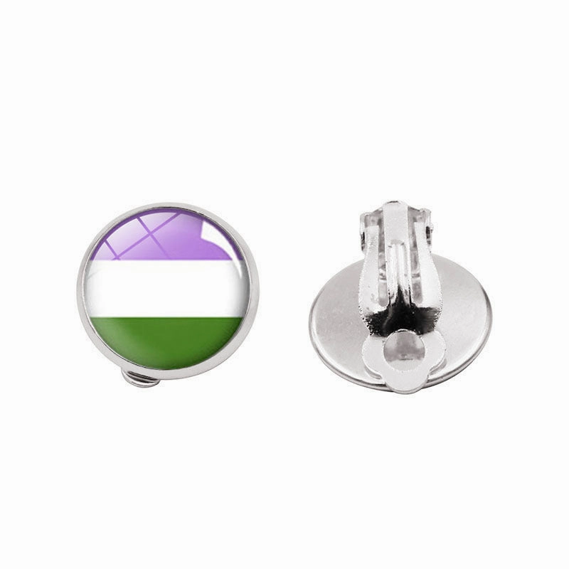 Wholesale Time Stone Unpierced Alloy Earrings