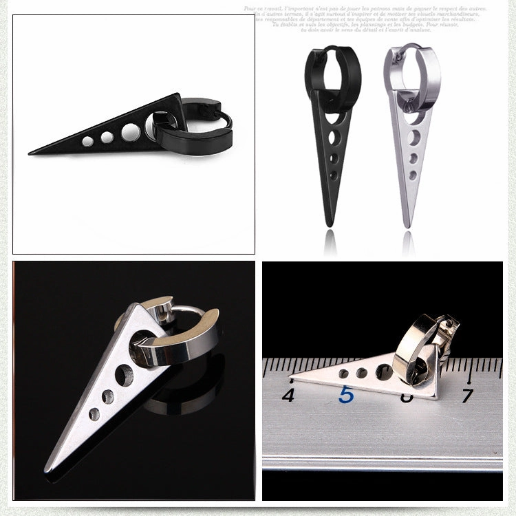 Wholesale Titanium Punk Triangle Earrings