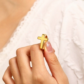 Wholesale Titanium Steel 18k Gold Band Ring