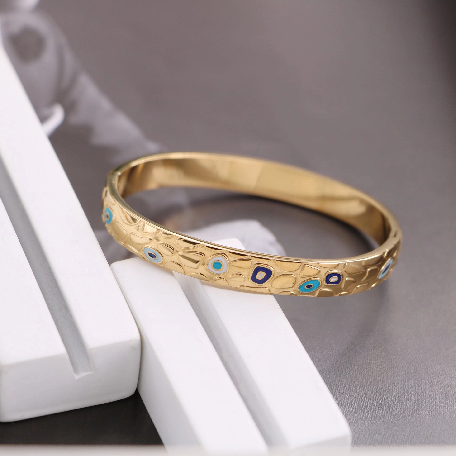 Wholesale Titanium Steel 18K Gold Devil Eye Bracelet