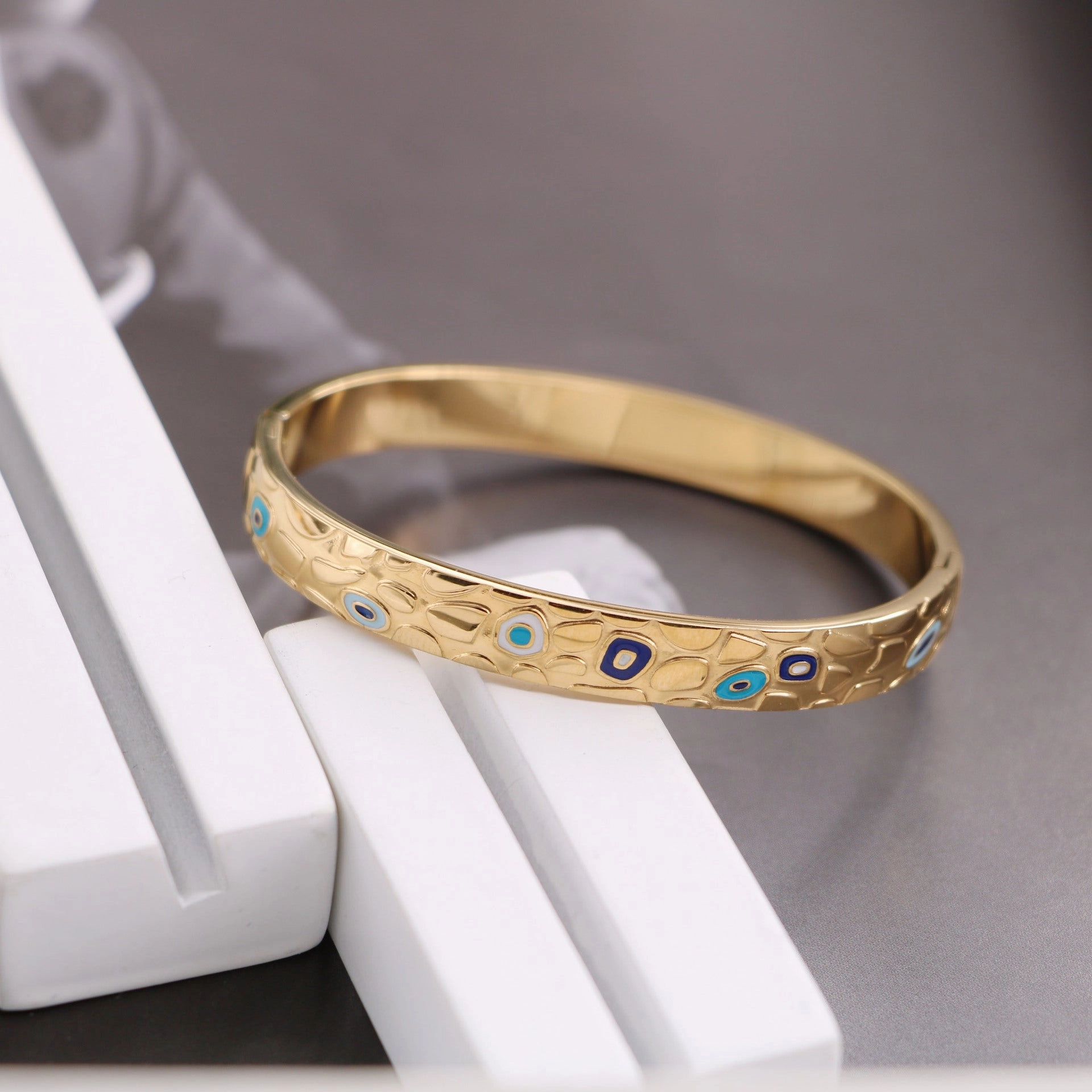 Wholesale Titanium Steel 18K Gold Devil Eye Bracelet