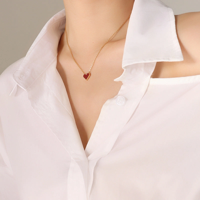 Wholesale Titanium Steel 18k Gold Love Necklaces