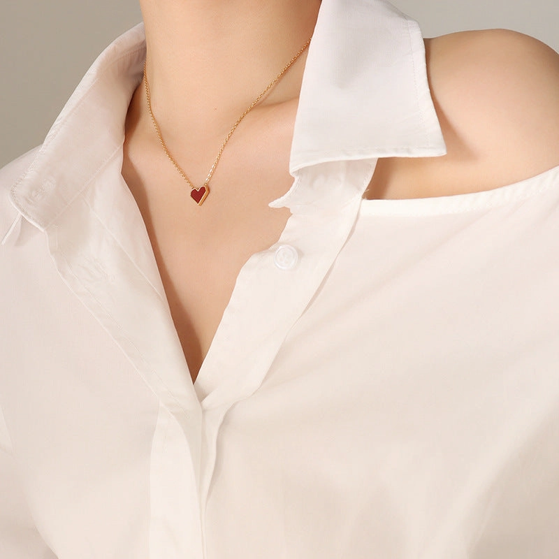 Wholesale Titanium Steel 18k Gold Love Necklaces