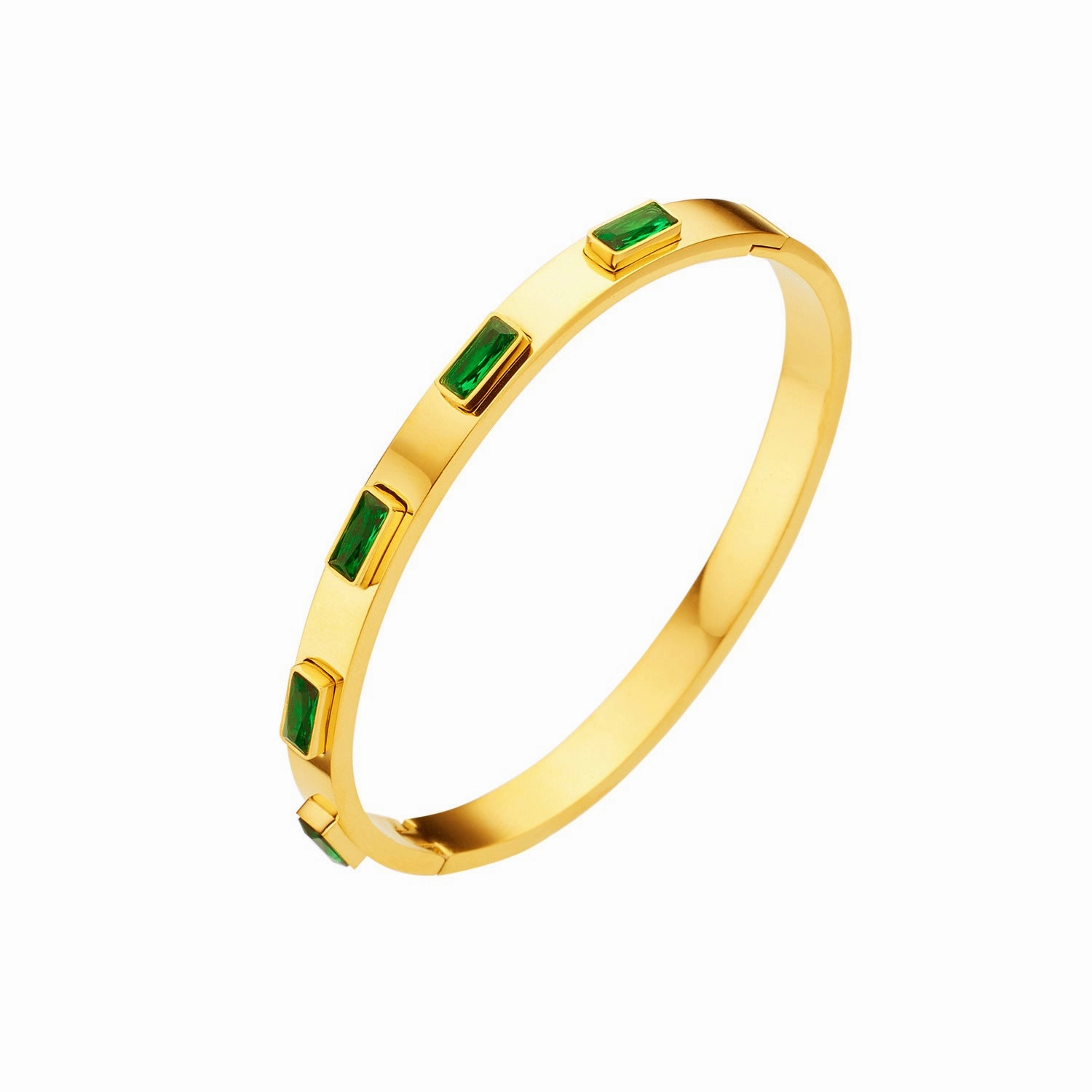 Wholesale Titanium Steel 18k Gold Plated Diamond Bracelet