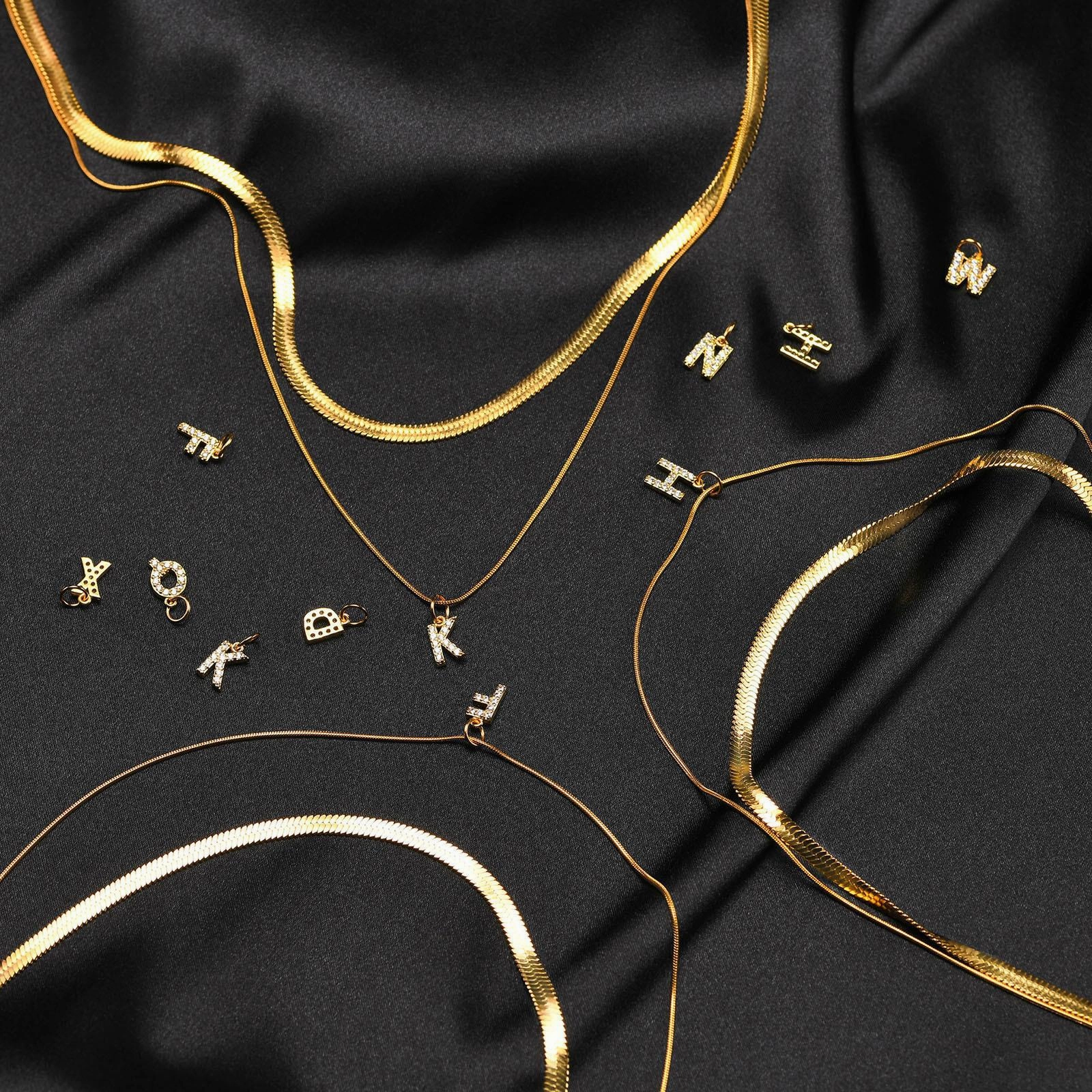 Wholesale Titanium Steel 26 Letters Necklace