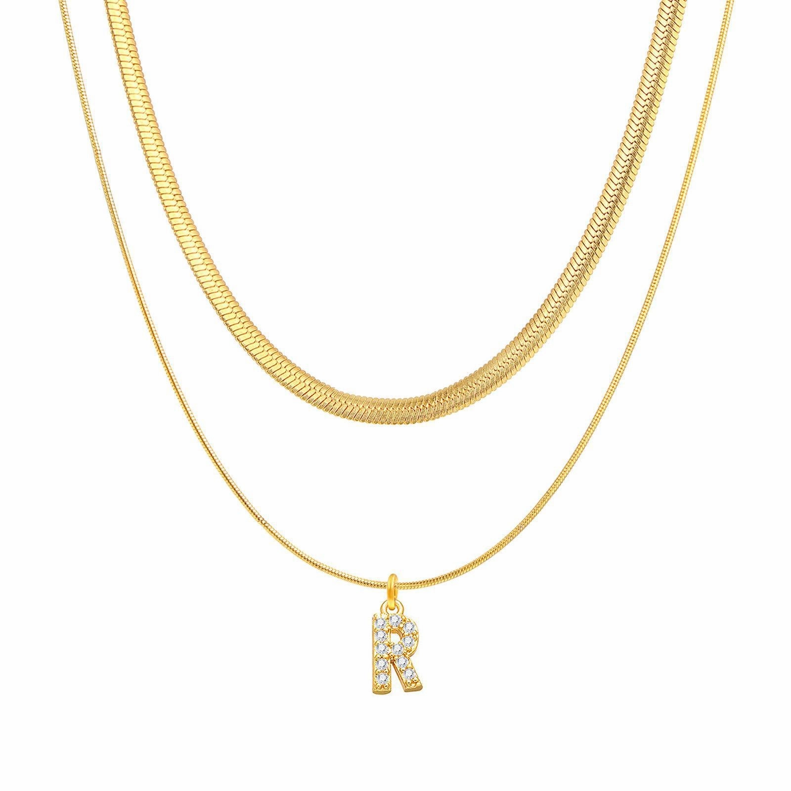 Wholesale Titanium Steel 26 Letters Necklace