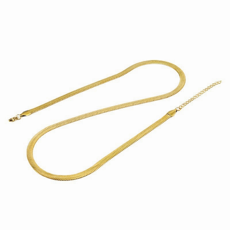 Wholesale Titanium Steel 8K Stainless Steel Blade Chain Clavicle Necklace