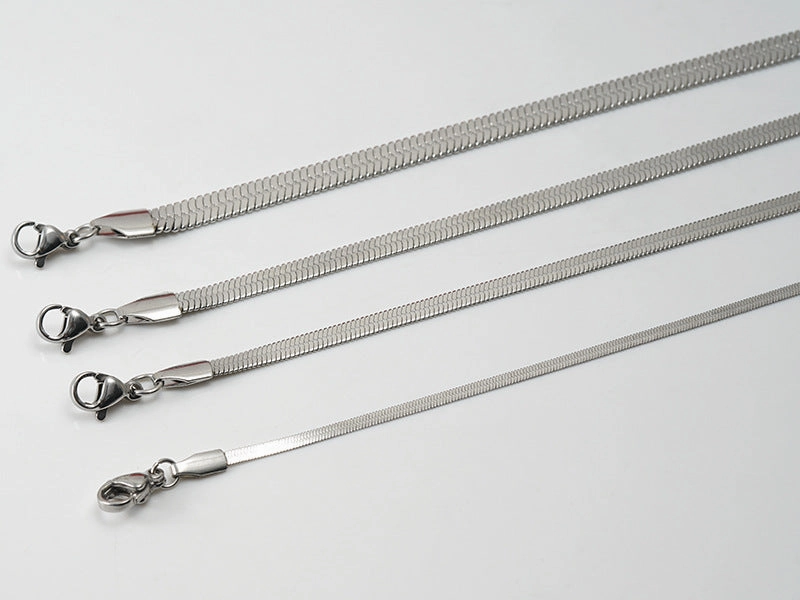 Wholesale Titanium Steel 8K Stainless Steel Blade Chain Clavicle Necklace