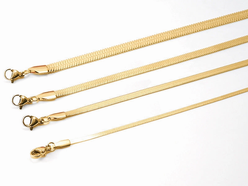 Wholesale Titanium Steel 8K Stainless Steel Blade Chain Clavicle Necklace