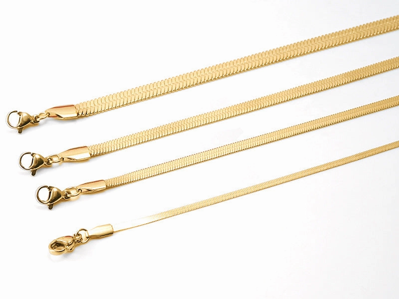 Wholesale Titanium Steel 8K Stainless Steel Blade Chain Clavicle Necklace