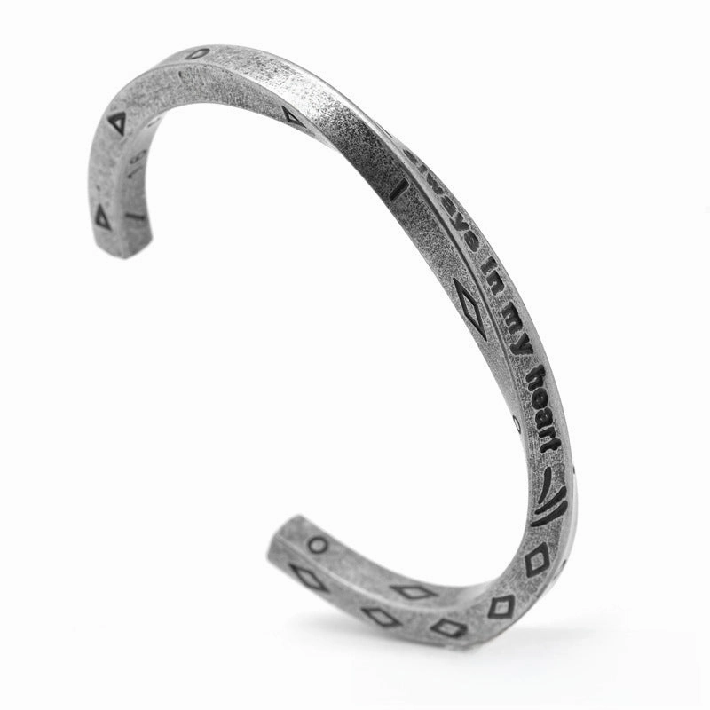 Wholesale Titanium steel all-match bracelet open couple bracelet