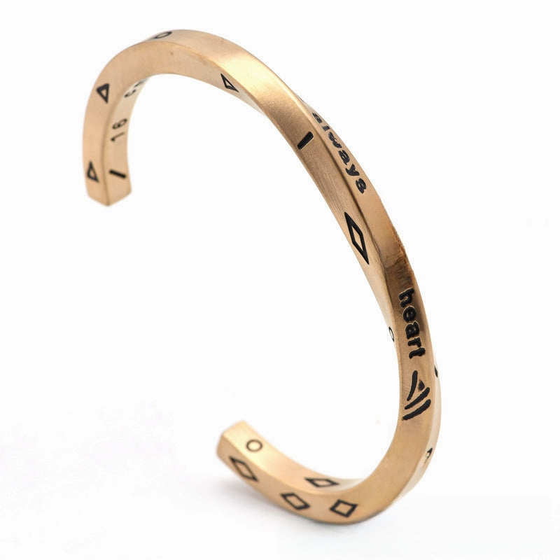 Wholesale Titanium steel all-match bracelet open couple bracelet