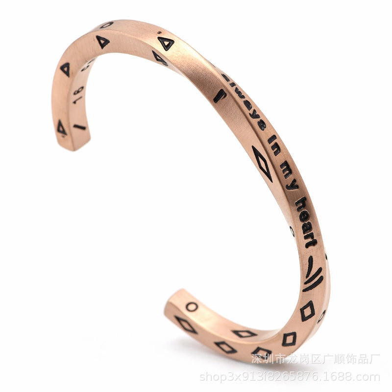 Wholesale Titanium steel all-match bracelet open couple bracelet