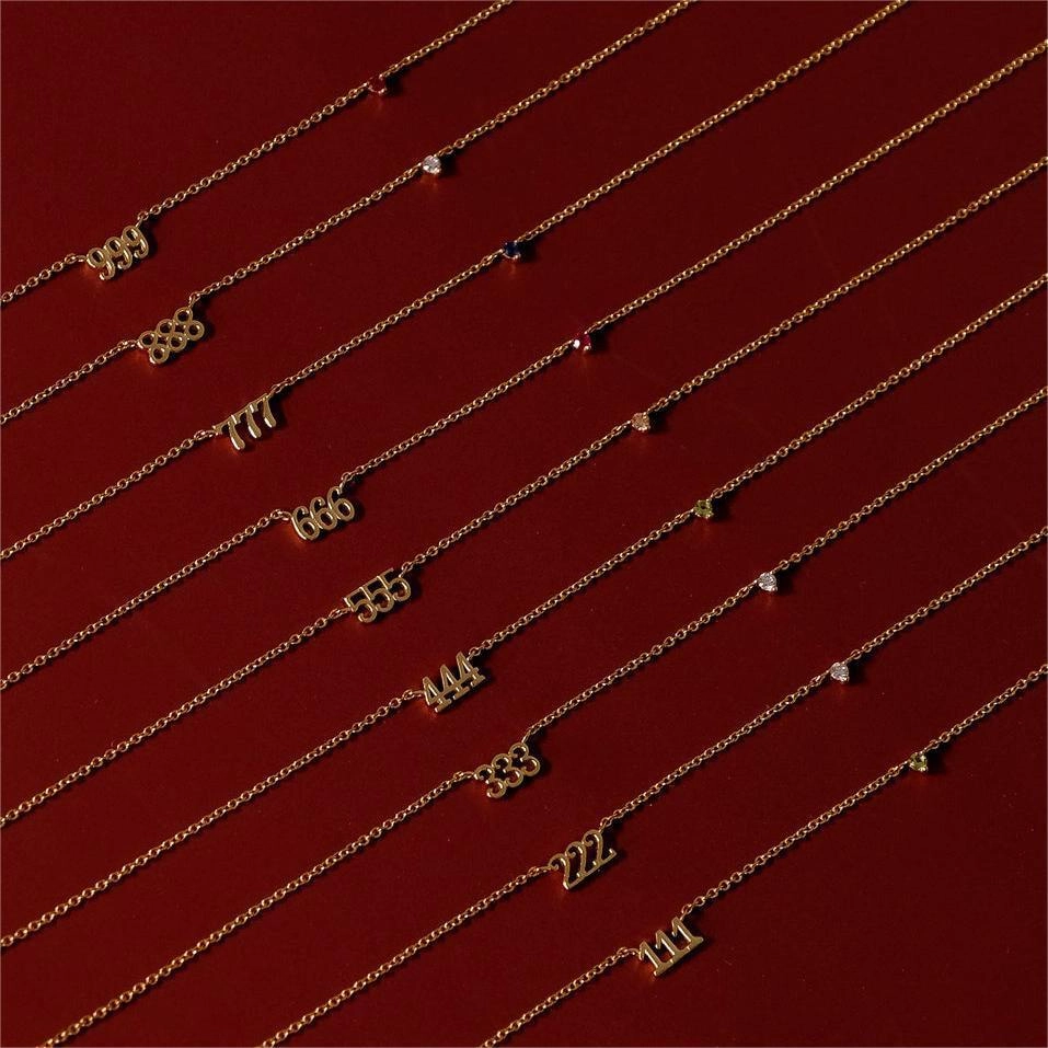 Wholesale Titanium Steel Angel Digital Diamond Necklace
