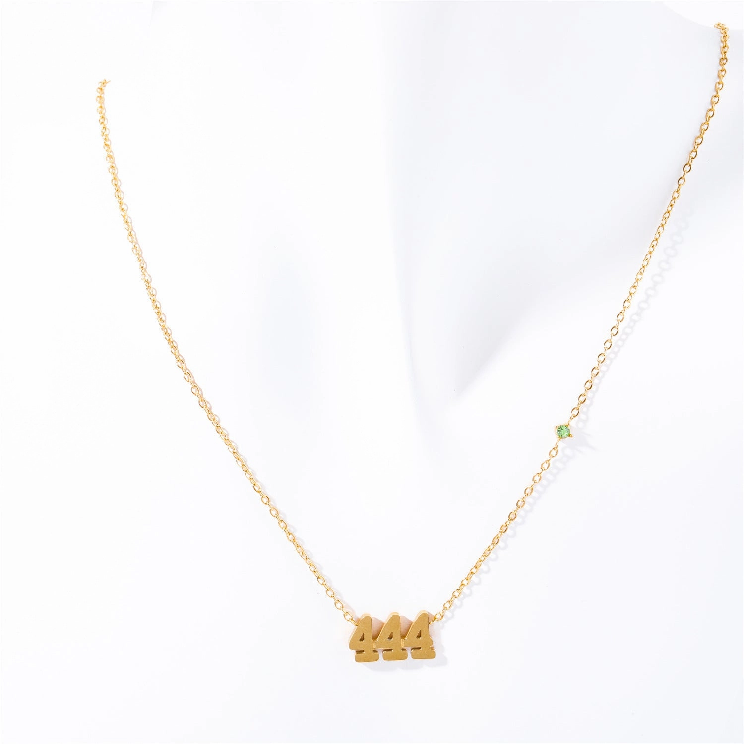 Wholesale Titanium Steel Angel Digital Diamond Necklace