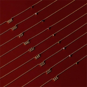 Wholesale Titanium Steel Angel Digital Diamond Necklace