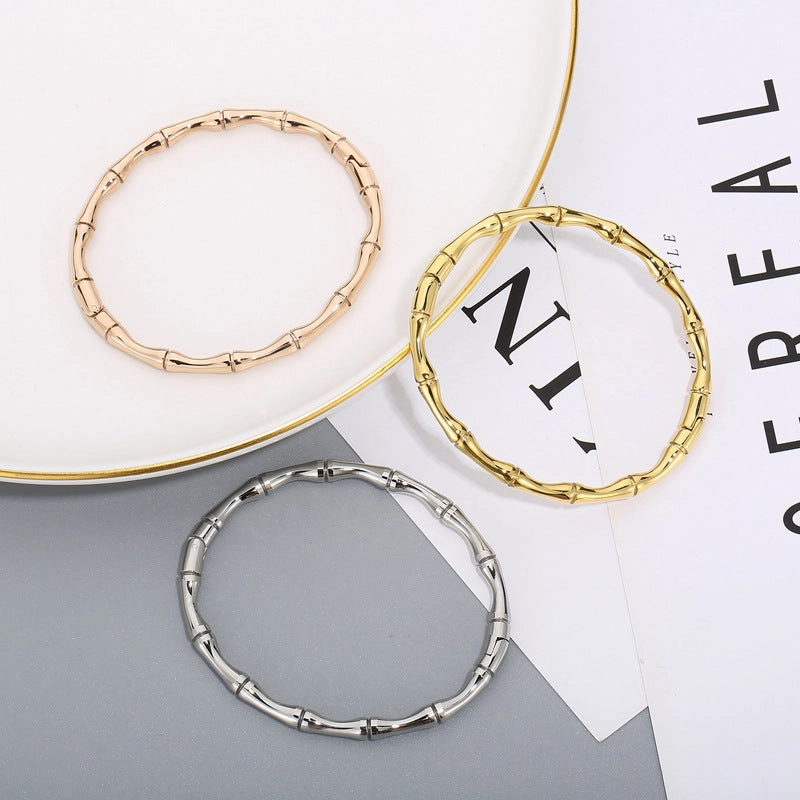 Wholesale Titanium Steel Bamboo Bracelet