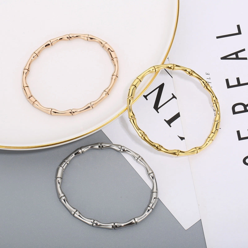Wholesale Titanium Steel Bamboo Bracelet