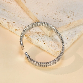 Wholesale Titanium Steel Braided Open Bracelet